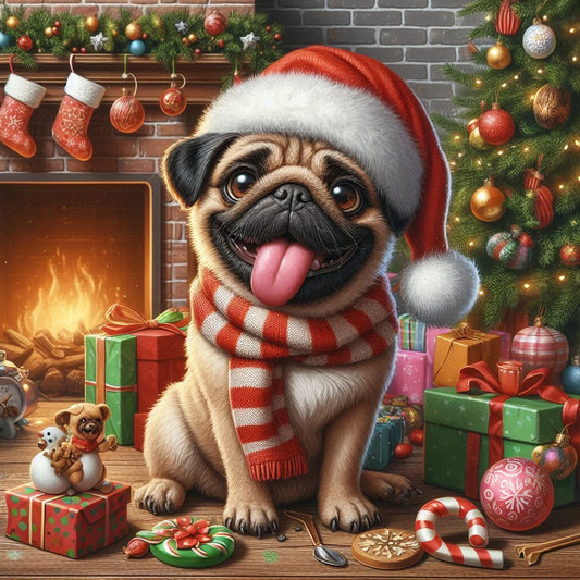 Christmas Dog | Diamond Painting