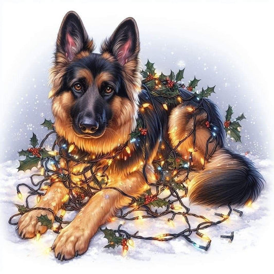 Christmas Dog | Diamond Painting