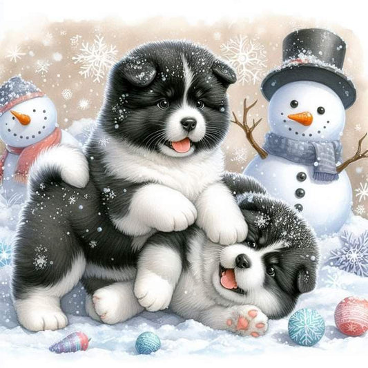 Christmas Dog | Diamond Painting