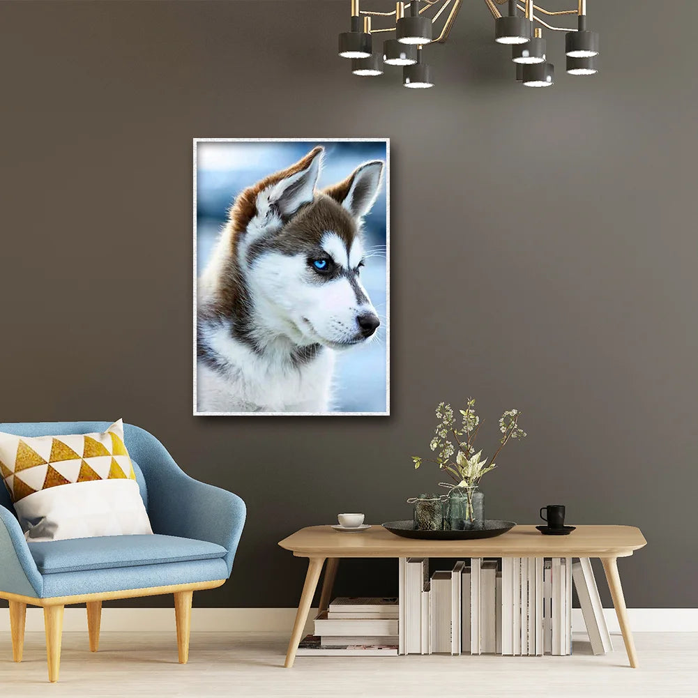 White Dog Husky | Diamond Painting