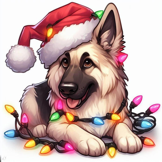 Christmas Dog | Diamond Painting