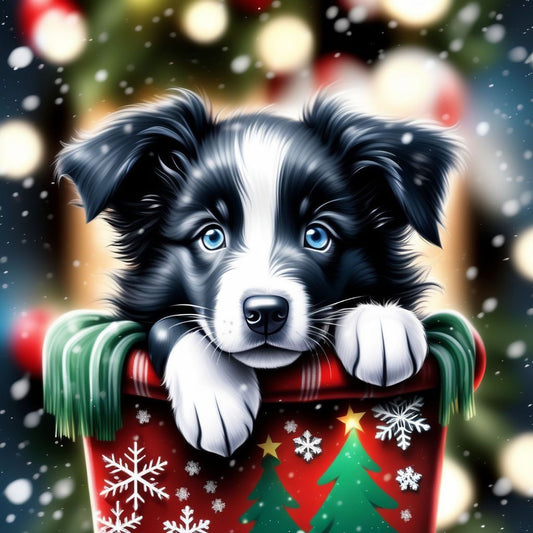 Christmas Dog | Diamond Painting