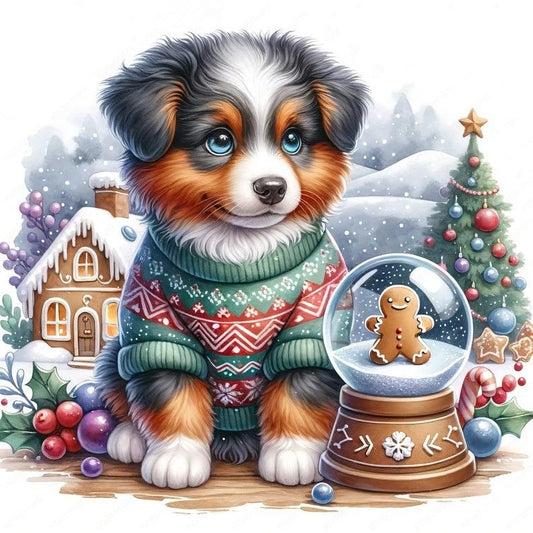 Christmas Dog | Diamond Painting