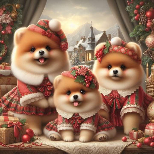 Christmas Dog | Diamond Painting