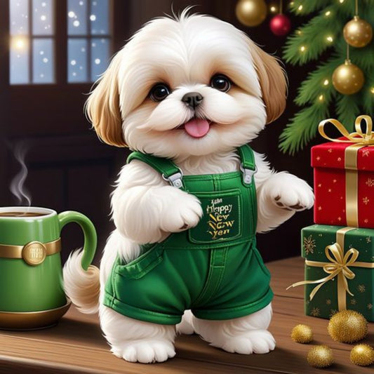 Christmas Dog | Diamond Painting