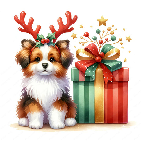 Christmas Dog | Diamond Painting