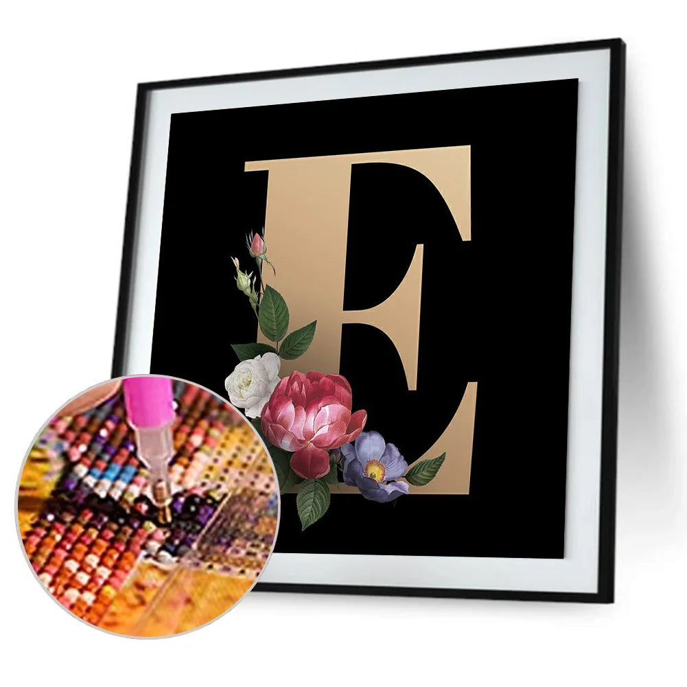 Letter Flower | Diamond Painting