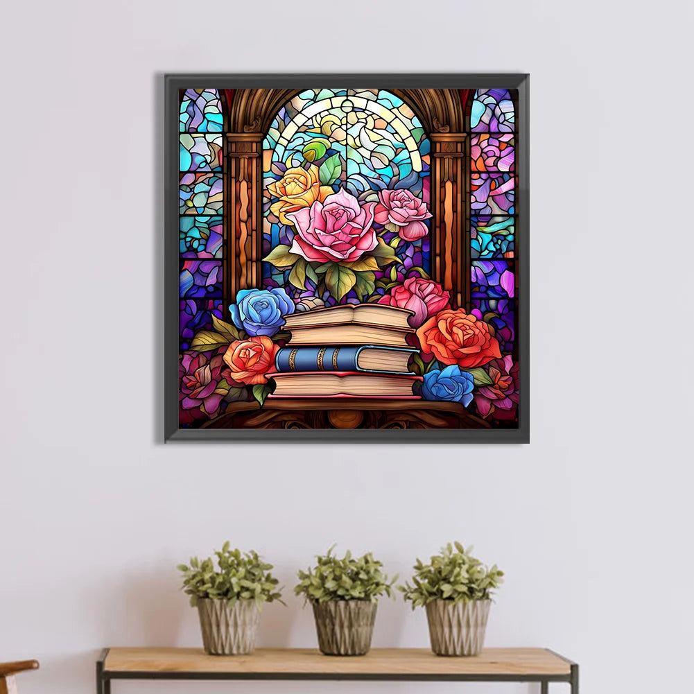 Books Flower | Diamond Painting