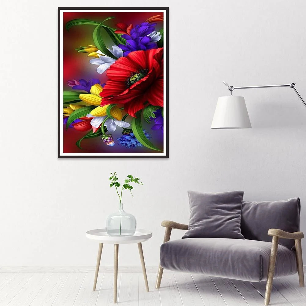 Red Flower | Diamond Painting