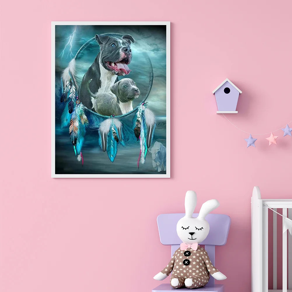 Dreamcatcher Dog Pit Bull | Diamond Painting