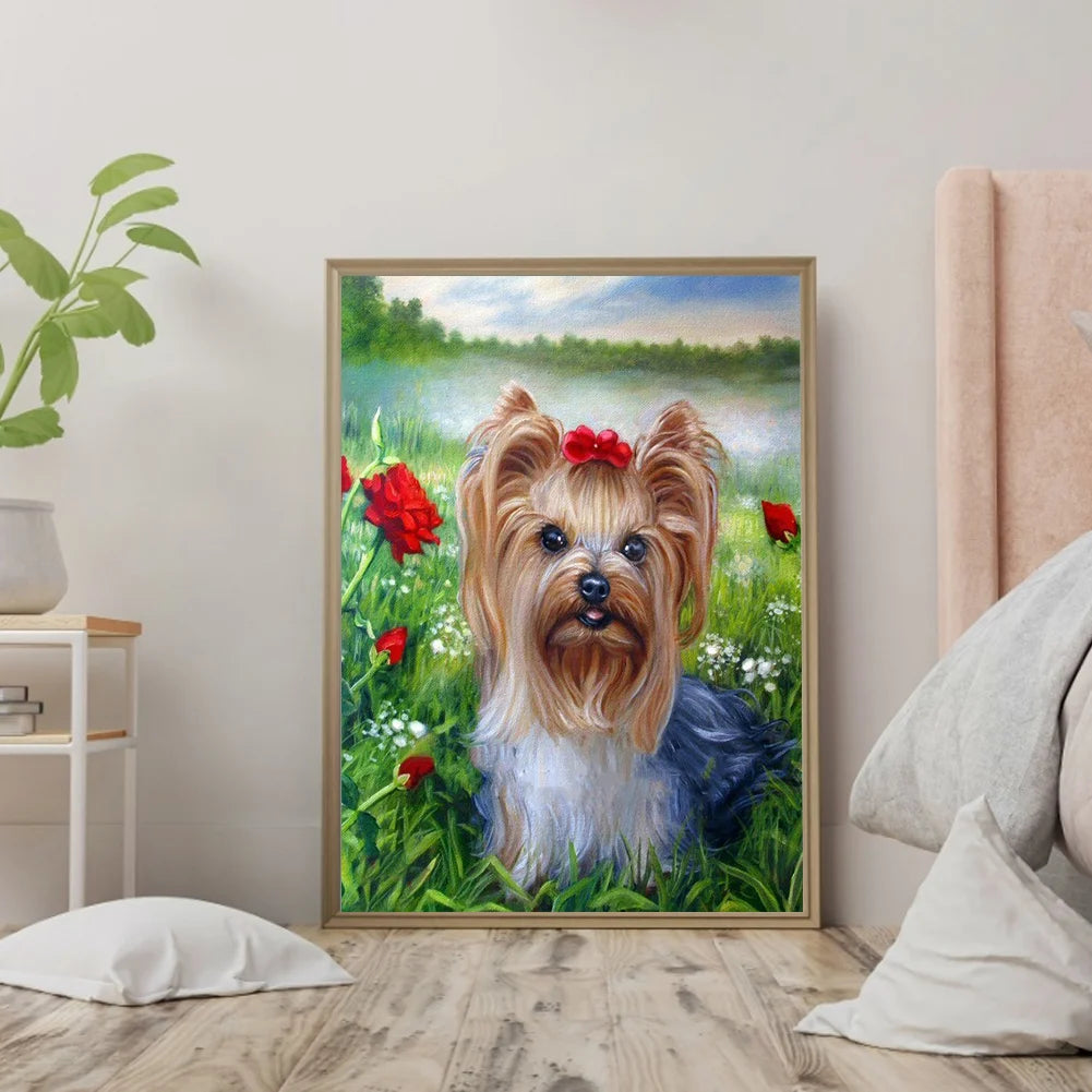 Cute Dog Yorkie | Diamond Painting