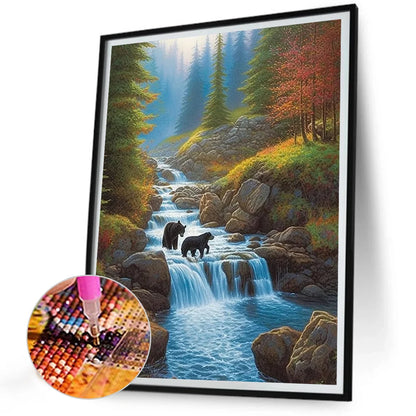 Bear Waterfall | Diamond Painting