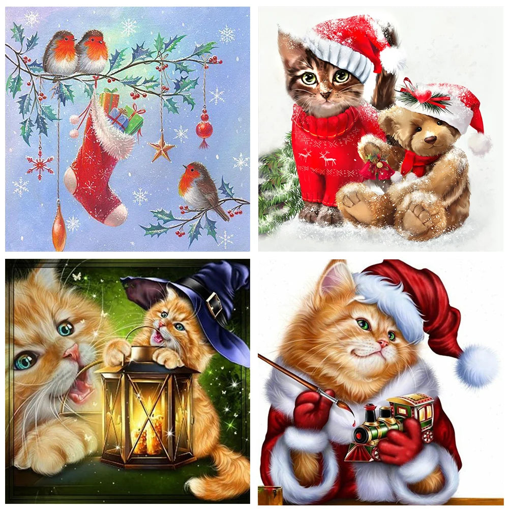 Christmas Cat | Diamond Painting