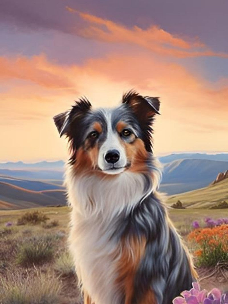 Dog Australian Shepherd | Diamond Painting