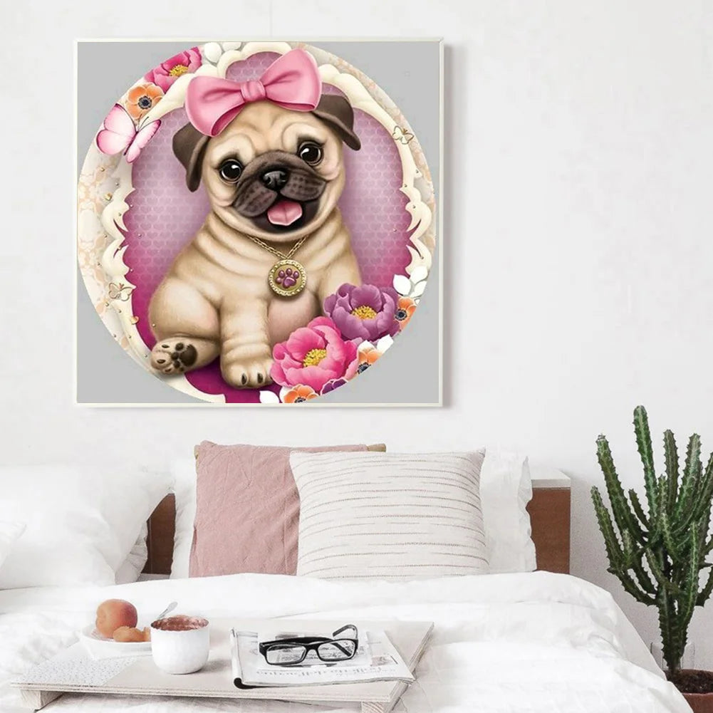 Pretty Dog Pug | Diamond Painting