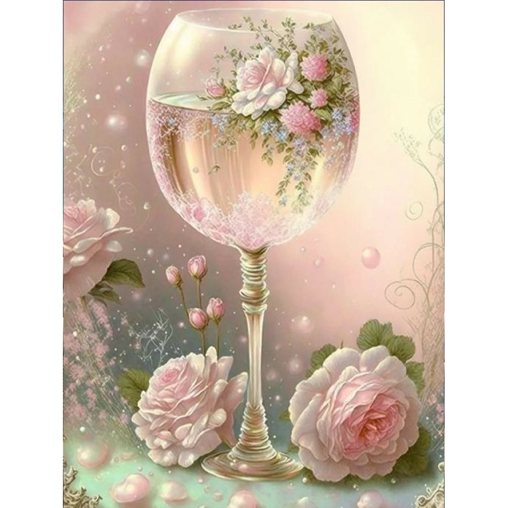 Wine Glass Flower | Diamond Painting