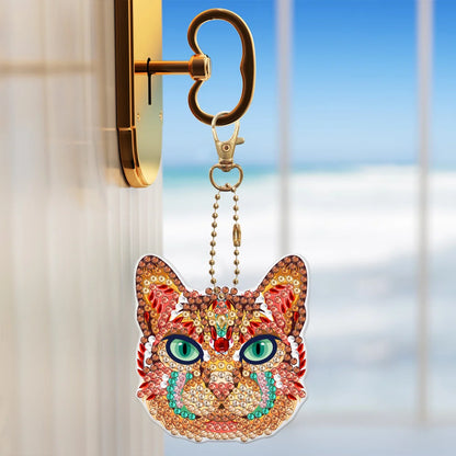 Diy 5pcs/set  Diamond Painting Keychain