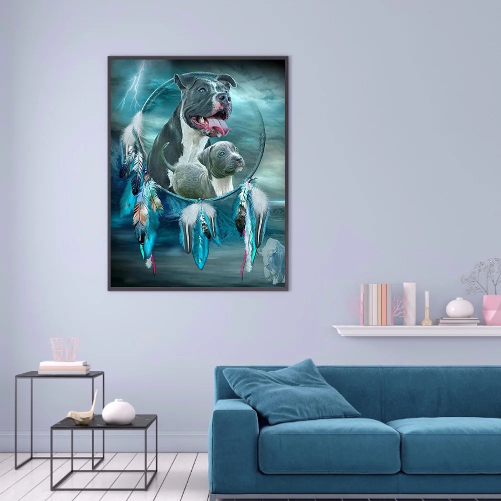 Dreamcatcher Dog Pit Bull | Diamond Painting