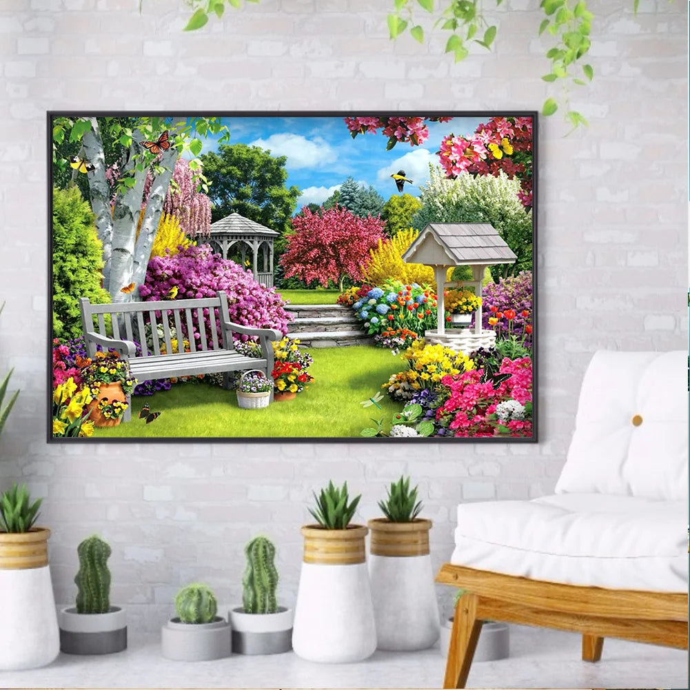 Garden Chair Flower | Diamond Painting