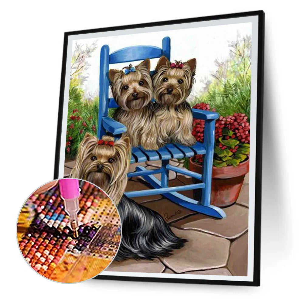 Chair Dog Yorkie | Diamond Painting