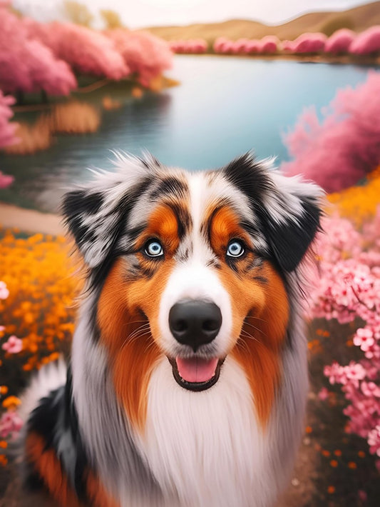 Dog Australian Shepherd | Diamond Painting