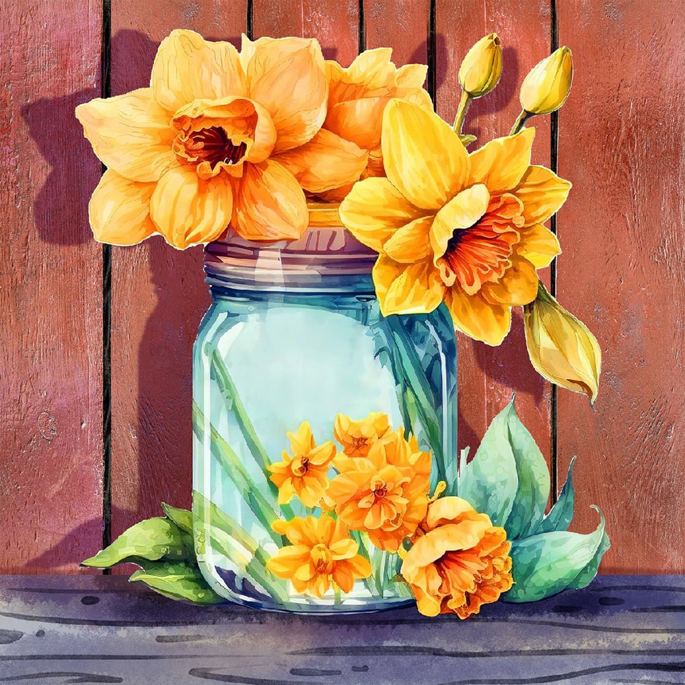 Flowers In The Bottles | Diamond Painting