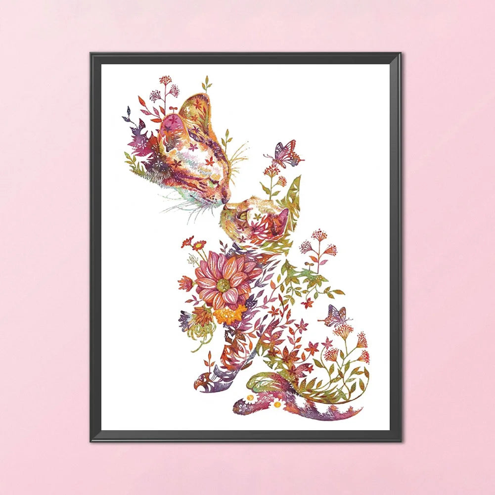 Cat And Butterfly | Diamond Painting