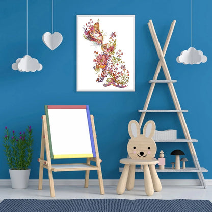 Cat And Butterfly | Diamond Painting