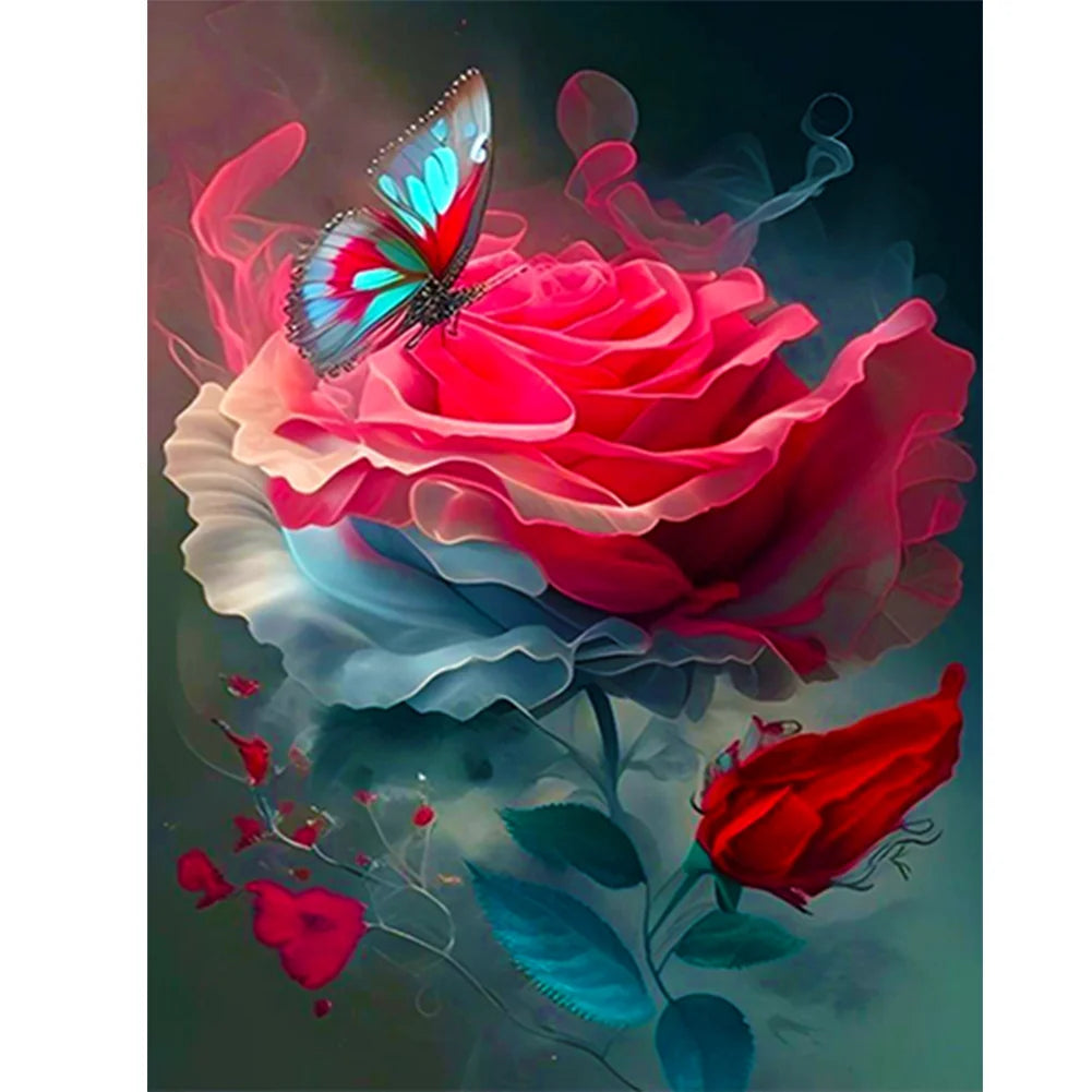 Rose Butterfly | Diamond Painting