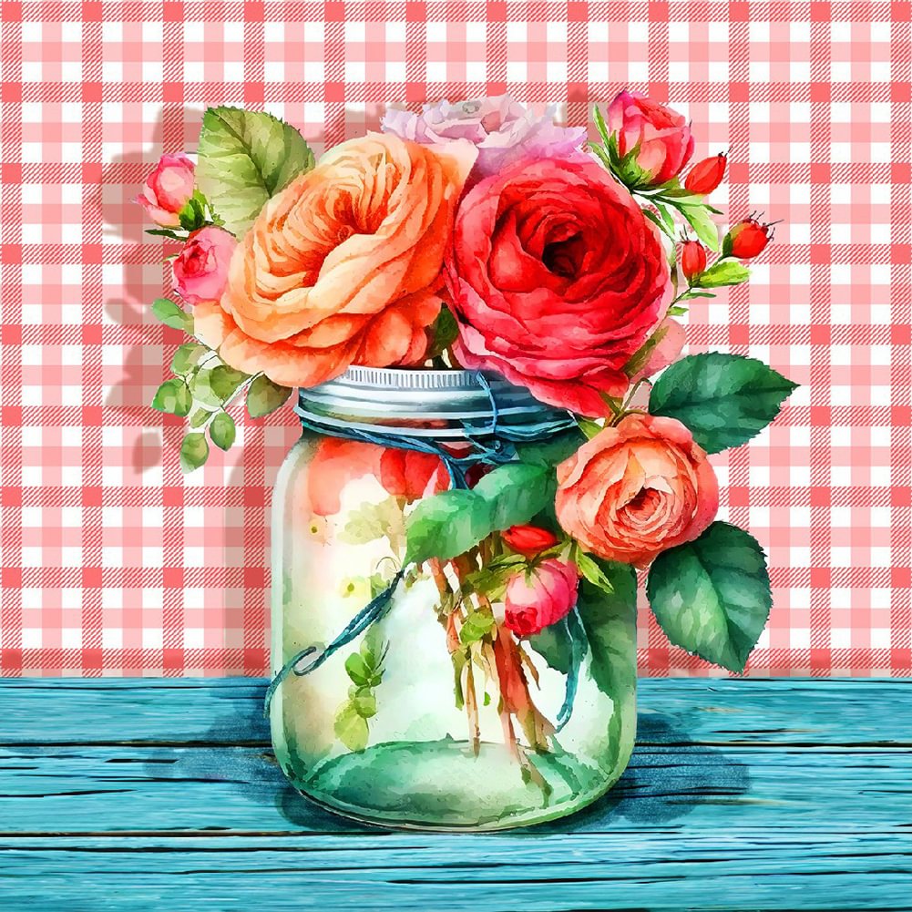 Flowers In The Bottles | Diamond Painting