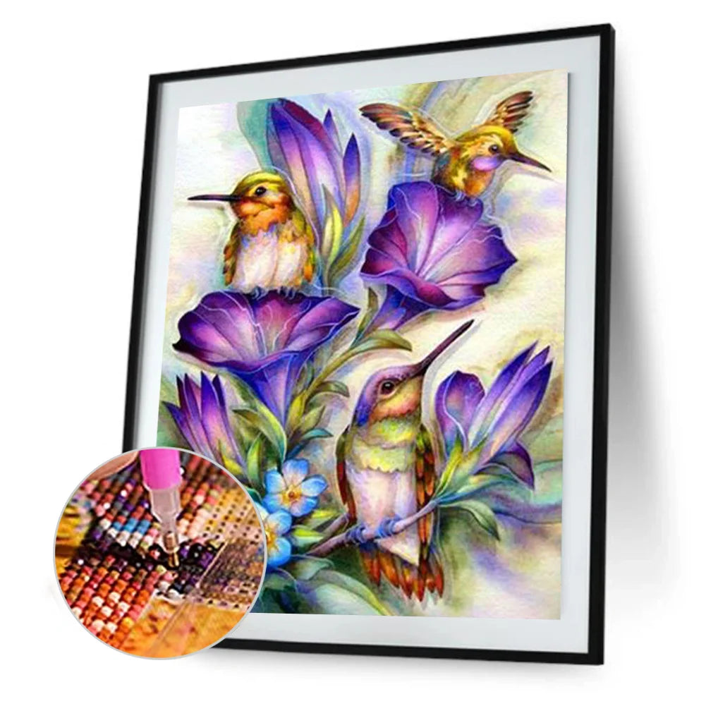 Hummingbird On The Flower | Diamond Painting