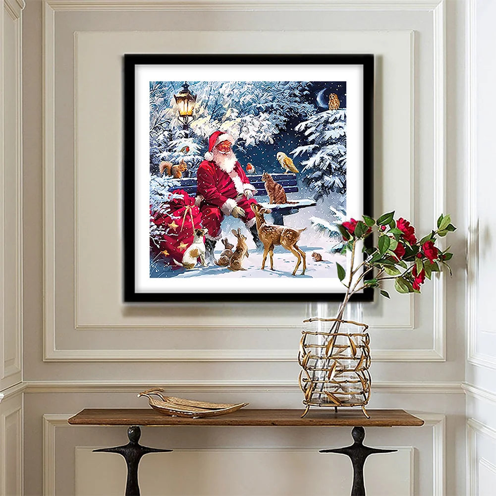 Santa Claus And Deer Christmas | Diamond Painting