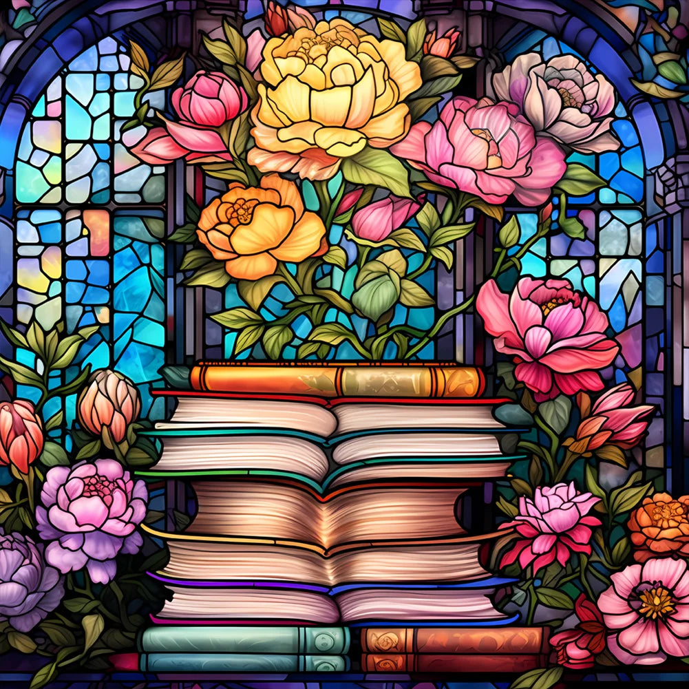 Books Flower | Diamond Painting