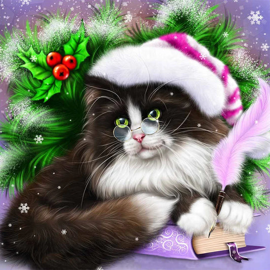 Christmas Cat | Diamond Painting
