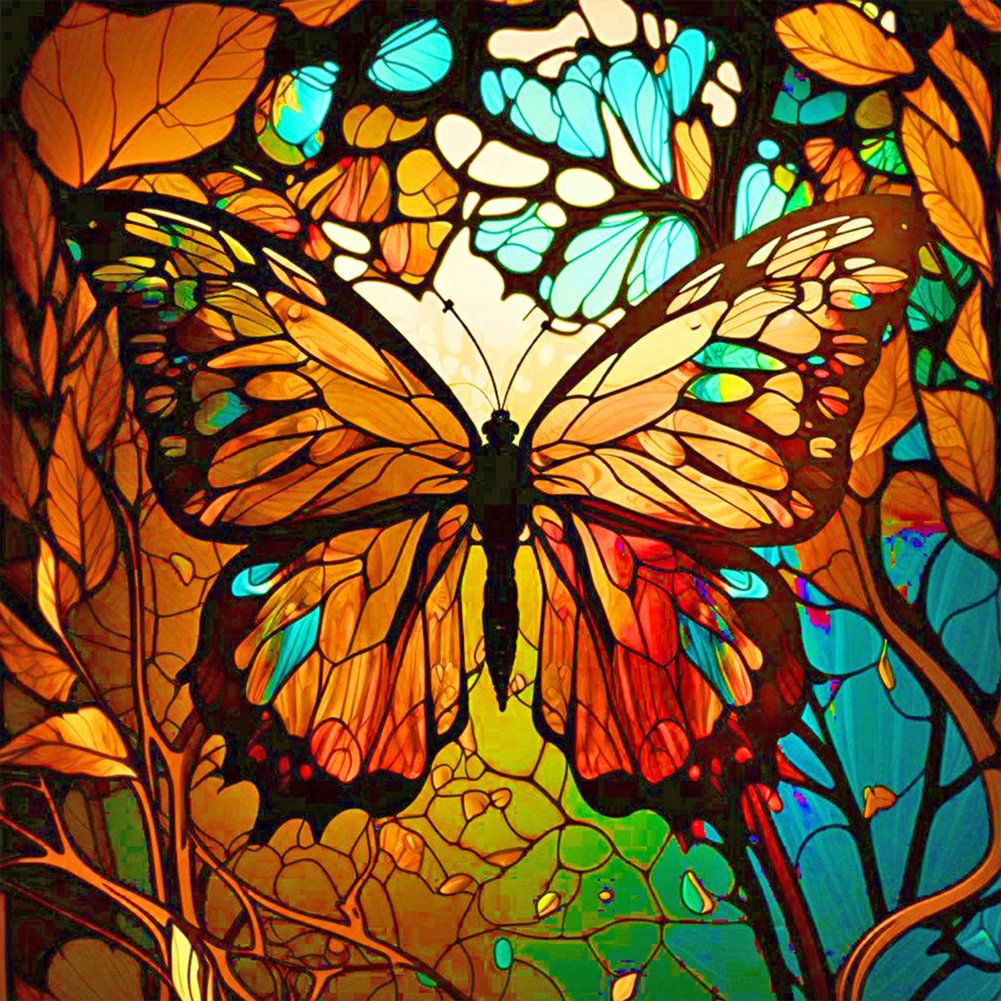 Glass Stained Flowers | Diamond Painting