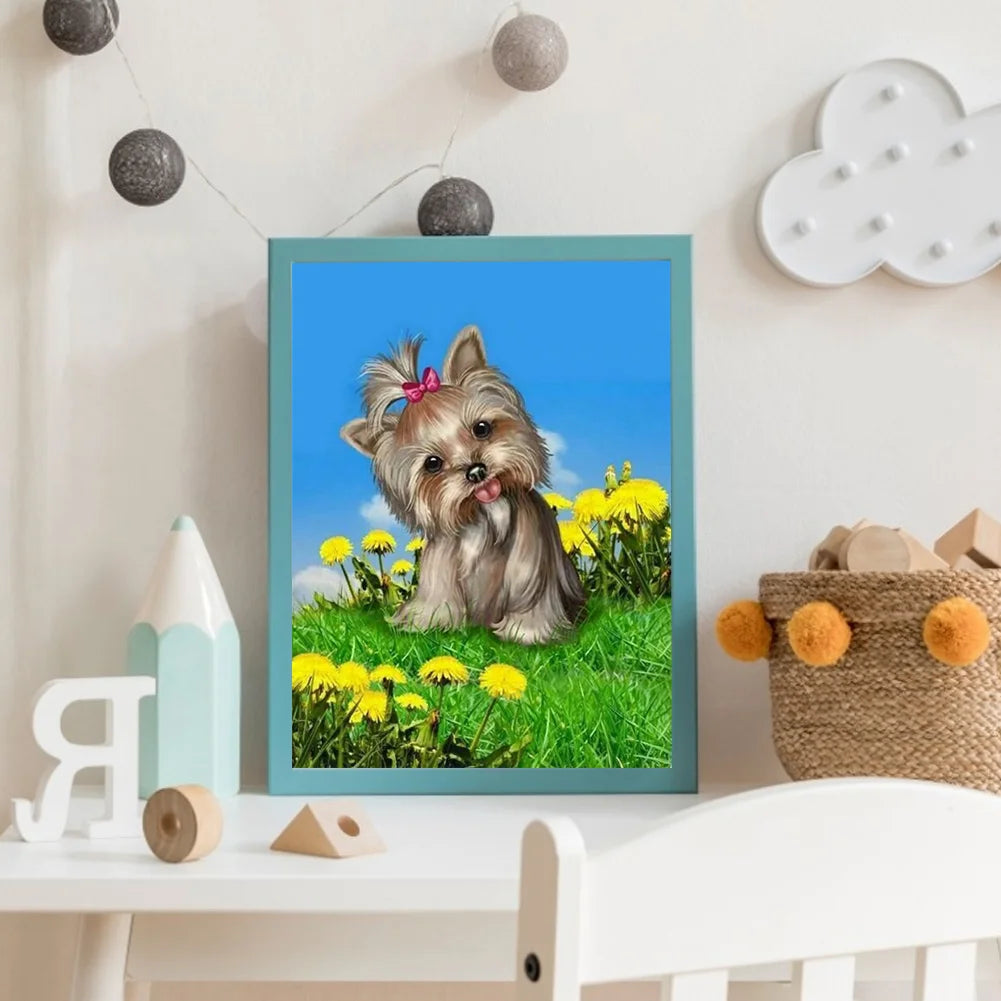 Cute Dog Yorkie | Diamond Painting