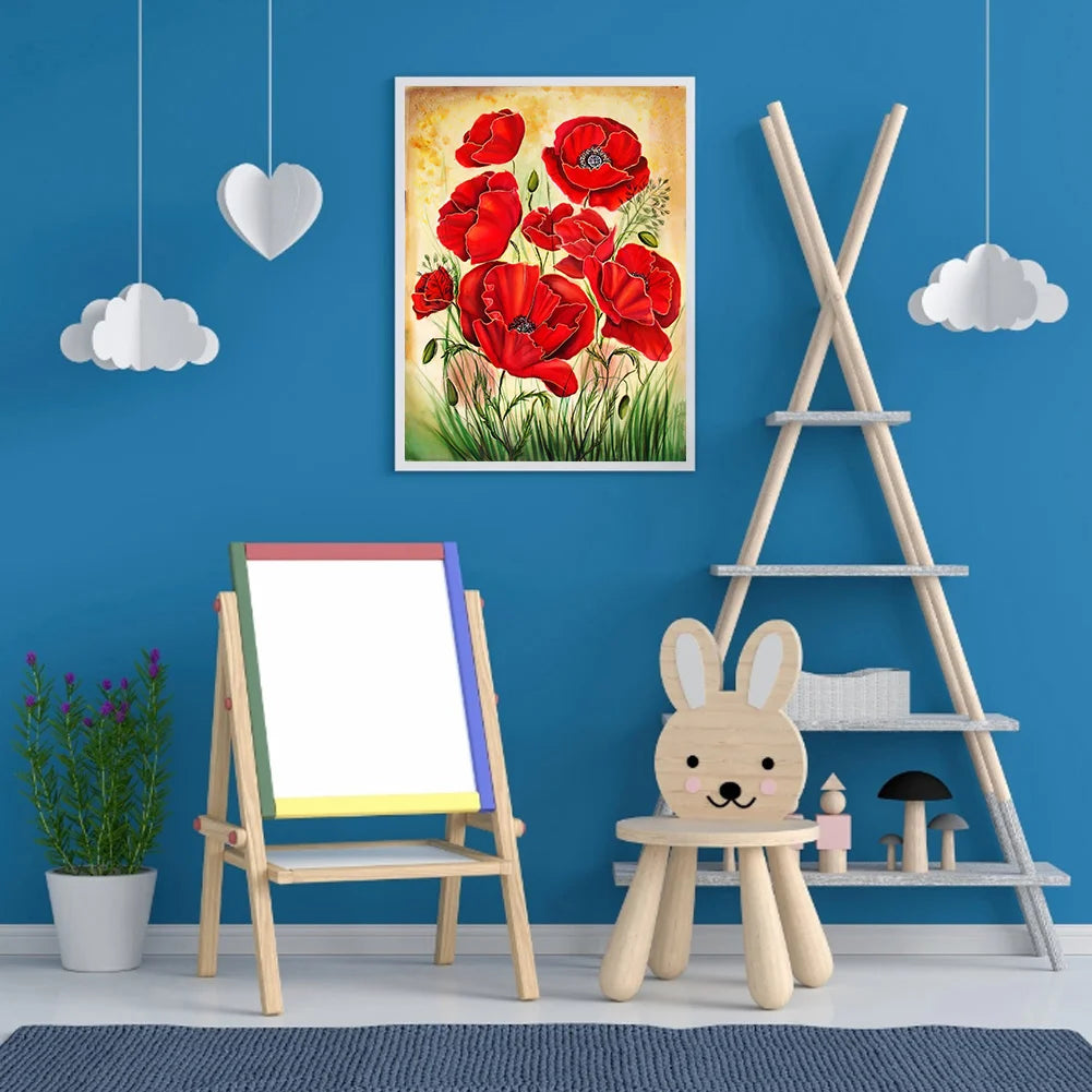 Red Flower | Diamond Painting