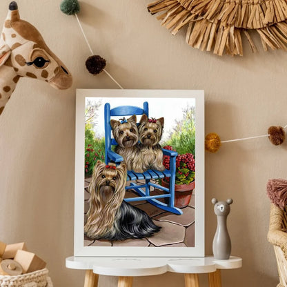Chair Dog Yorkie | Diamond Painting