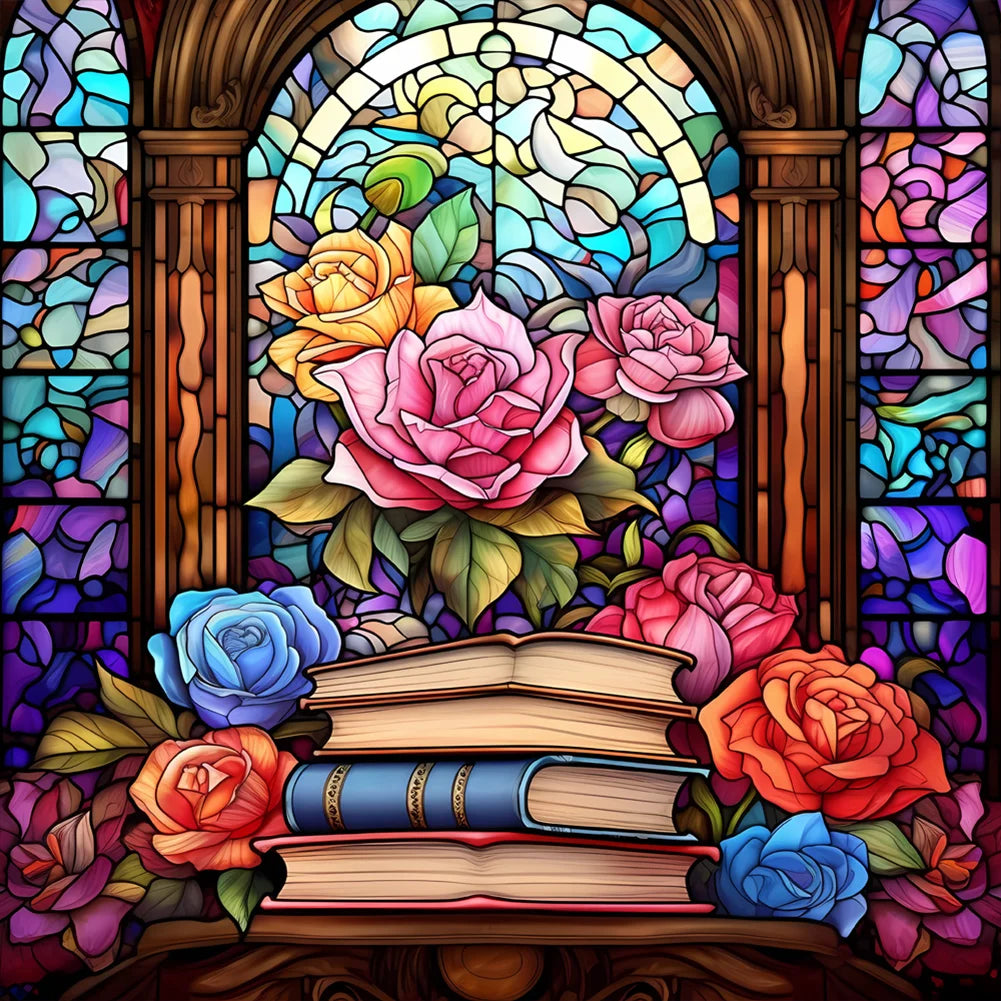 Books Flower | Diamond Painting