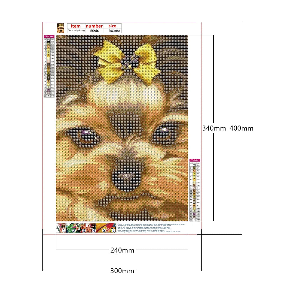 Cute Dog Yorkie | Diamond Painting