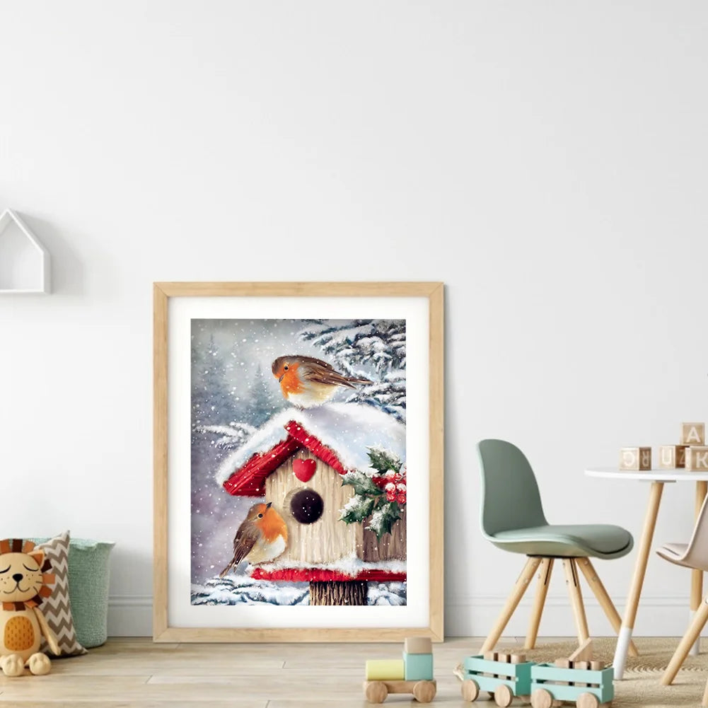 Christmas Robin Bird | Diamond Painting