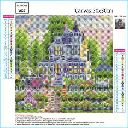 House With Flower | Diamond Painting