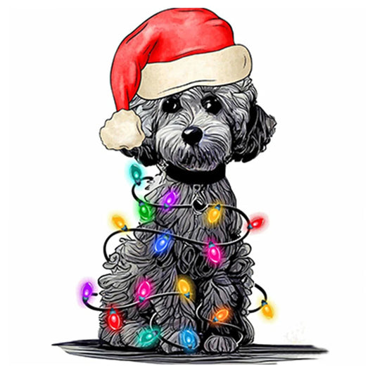 Christmas Dog Cockapoo | Diamond Painting