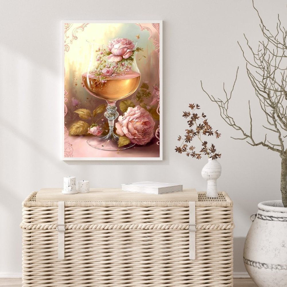 Wine Glass Flower | Diamond Painting