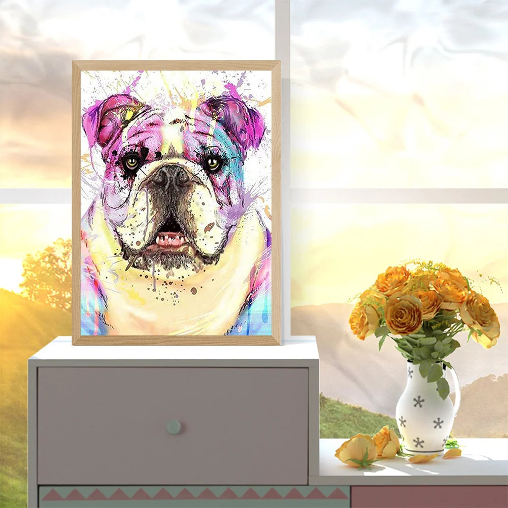 Colorful Dog French Bulldog | Diamond Painting