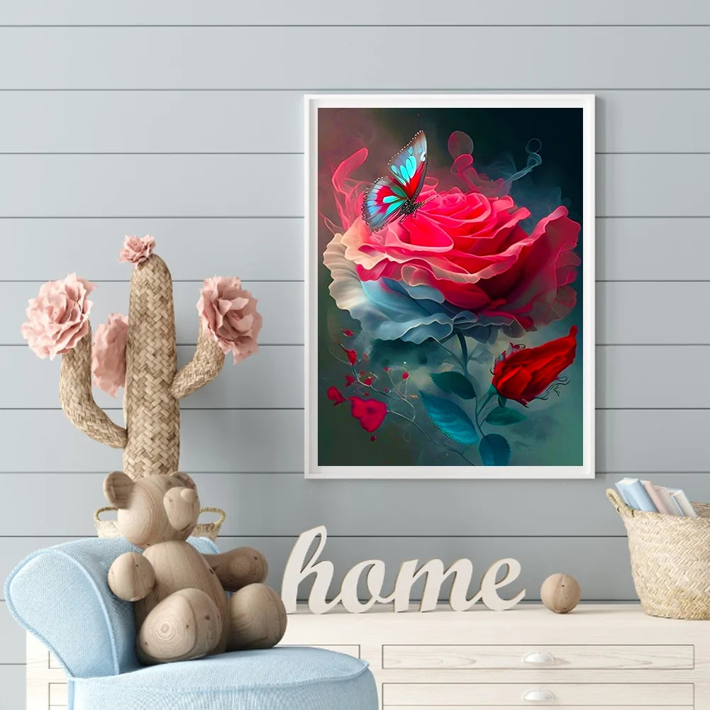 Rose Butterfly | Diamond Painting