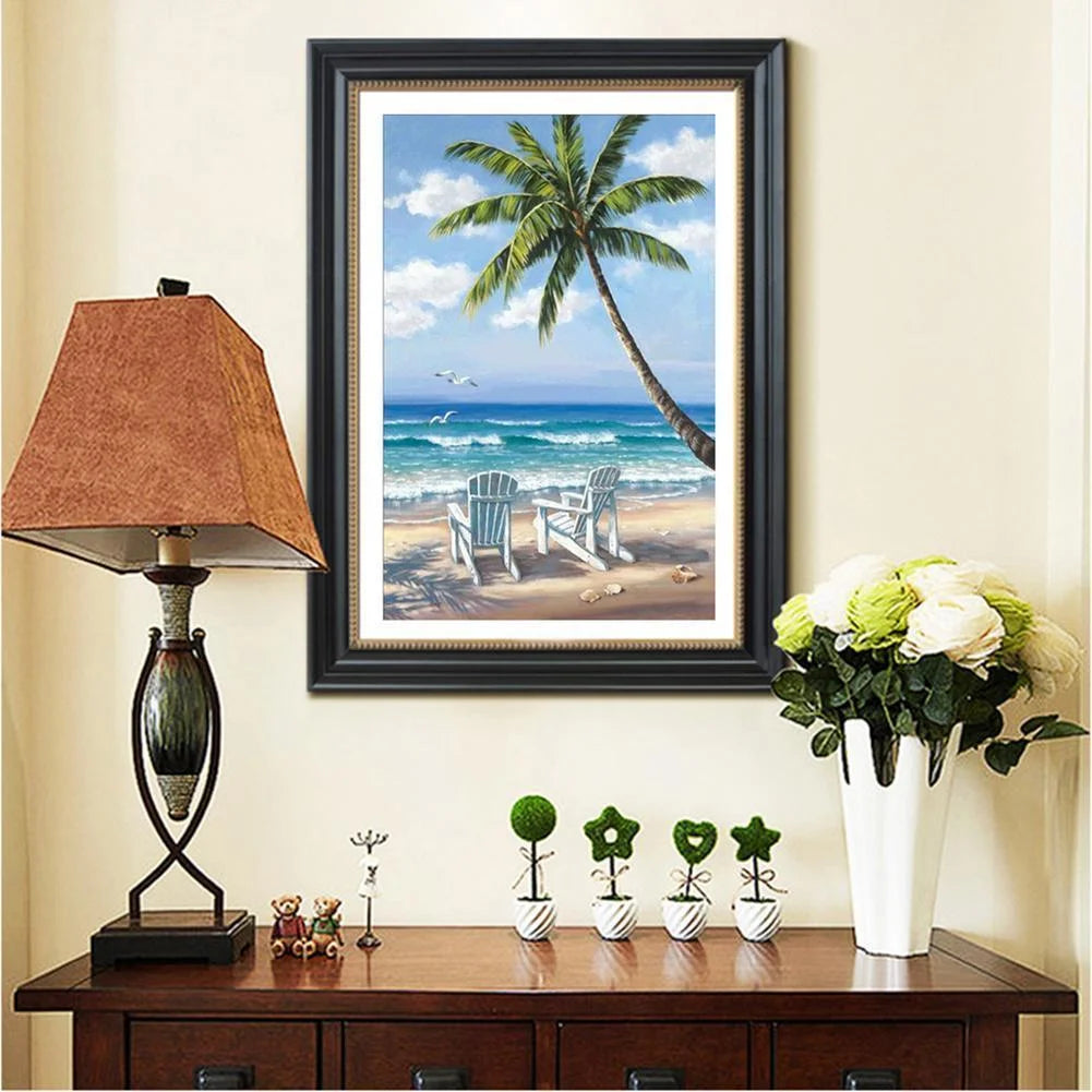 Coconut Trees At The Seaside | Diamond Painting