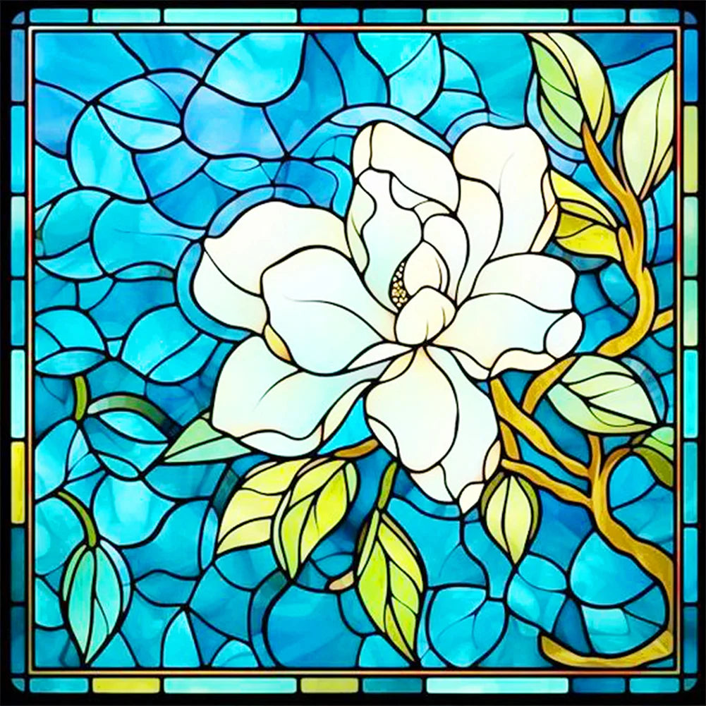 Glass Stained Flowers | Diamond Painting