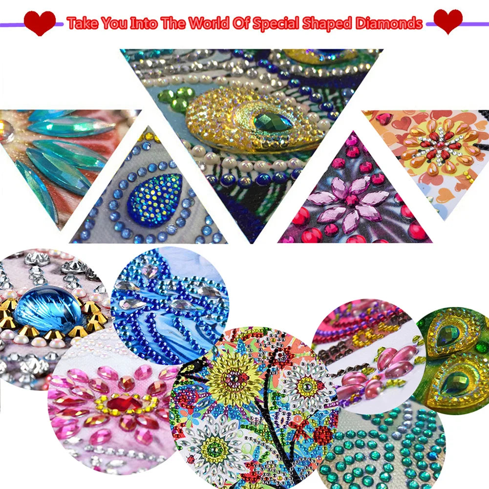 Diy 10pcs/set  Diamond Painting Coasters with Holder