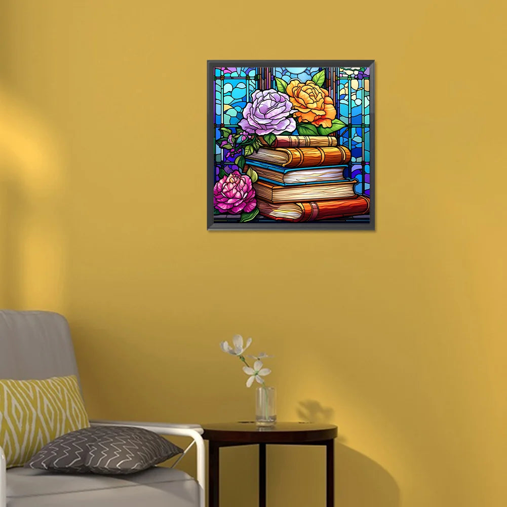 Books Flower | Diamond Painting